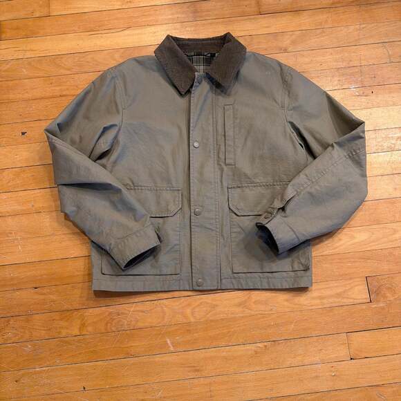 Uniqlo Other - Uniqlo Plaid Lined Field Jacket Olive Green Size XS
